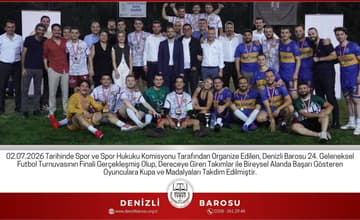 Denizli Barosu Geleneksel Futbol Turnuvası’nda Şampiyon Barossia Dortmund