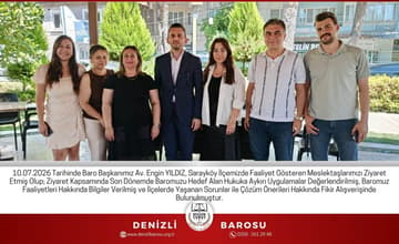 Sarayköy'de Baro Çalışmaları ve Sorunlar Masaya Yatırıldı